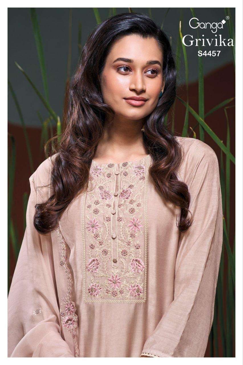 GANGA GRIVIKA 4457 BEMBERG SILK SOLID COLOR SALWAR KAMEEZ AT...