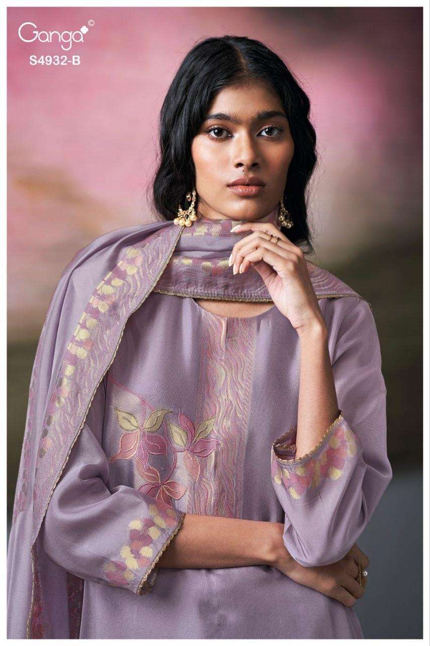 GANGA TOSHIKA 4932 VISCOSE WOVEN SILK JACOUARD SALWAR KAMEEZ...