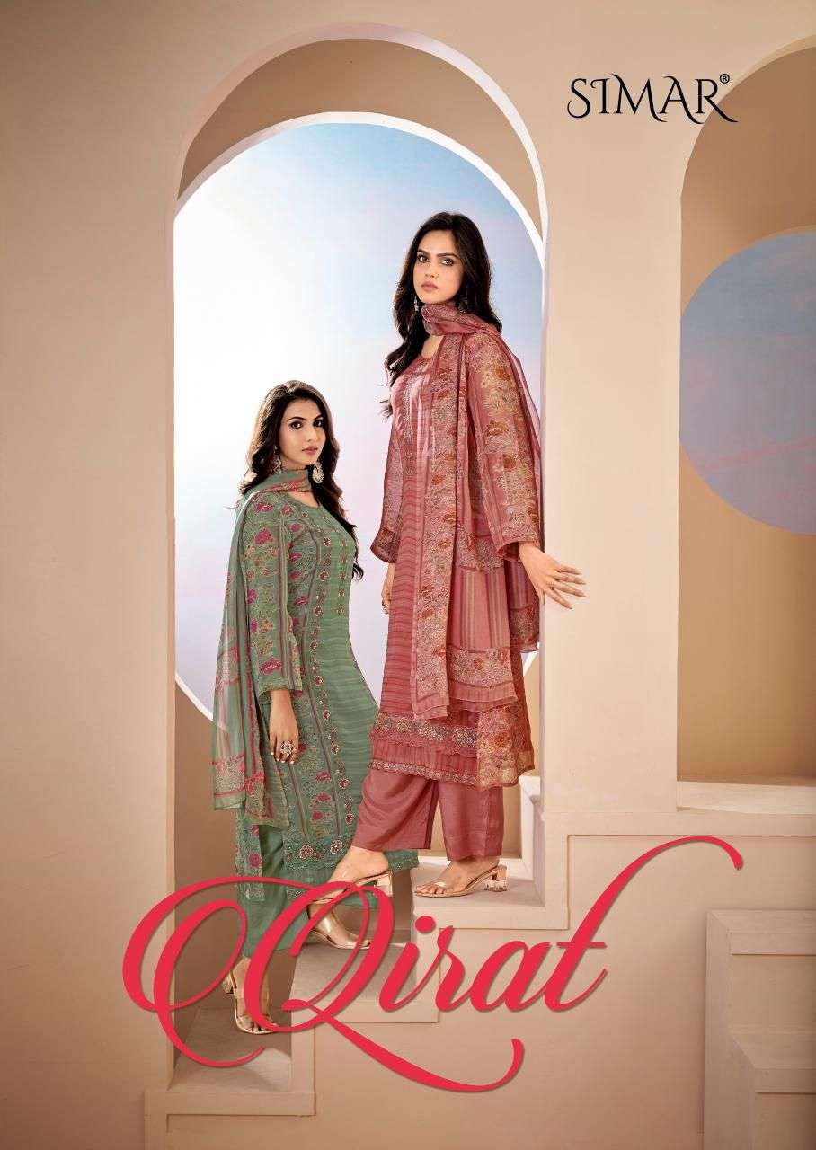 GLOSSY QIRAT BOUTIQUE COTTON FANCY SALWAR KAMEEZ EXPORT TOP