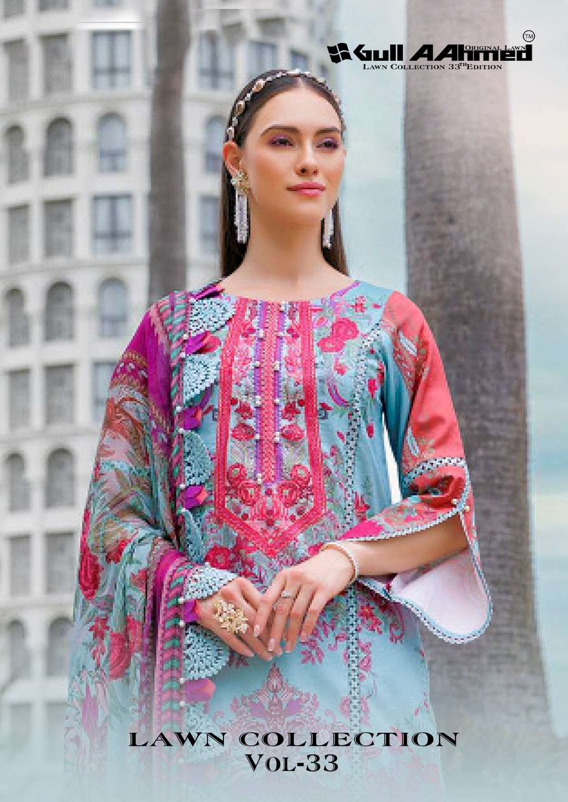 GULL AAHMED LAWN COLLECTION VOL 33 COTTON KARACHI DRESS MATE...