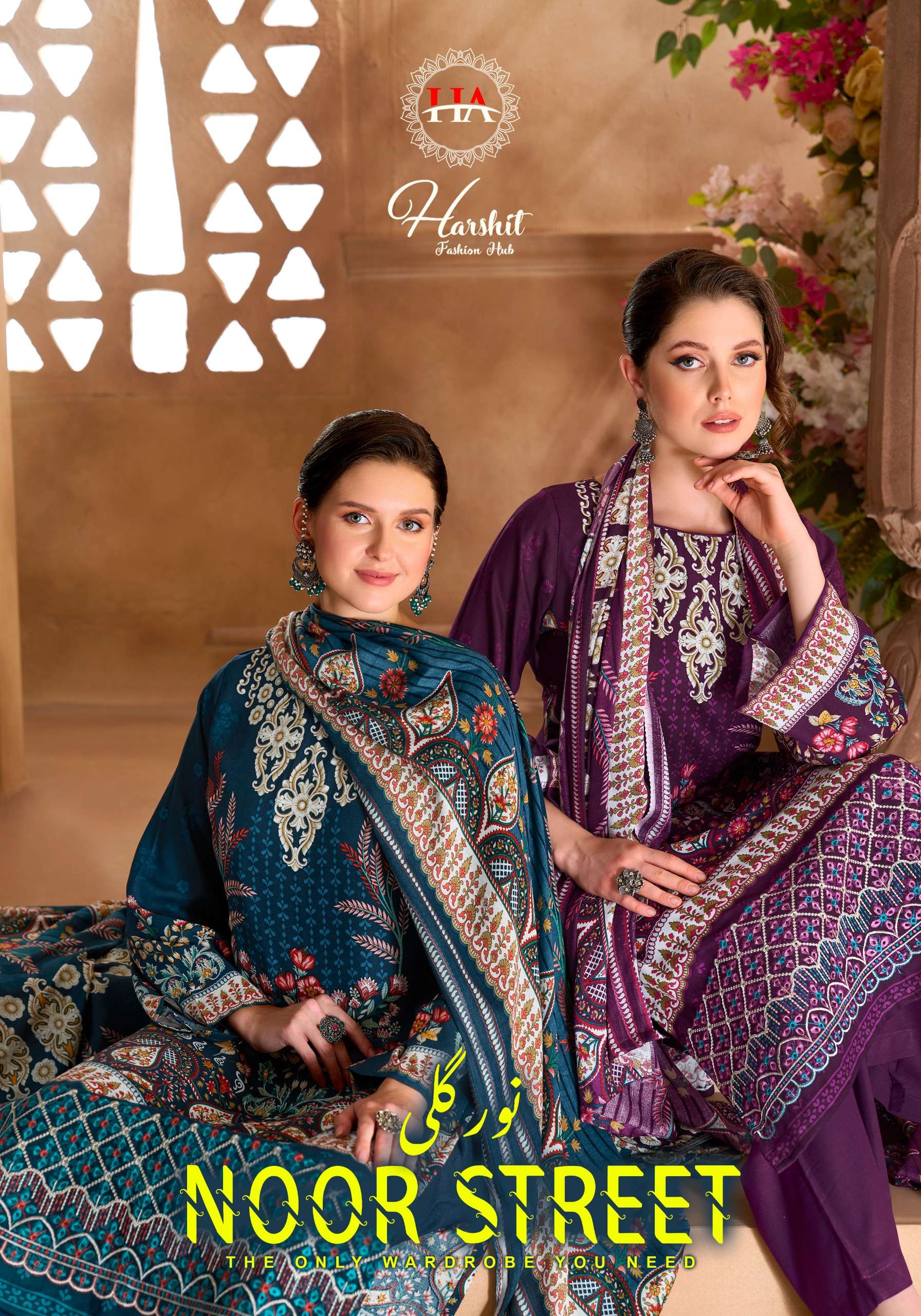 HARSHIT FASHION NOOR STREET RAYON DESIGNER FANCY EMBROIDERY ...
