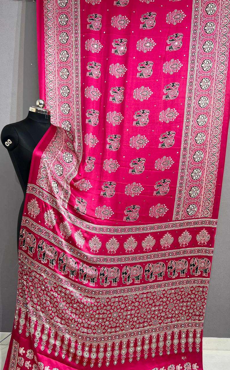  Heavy Soft and classic Satin Silk fancy fabric mill print o...