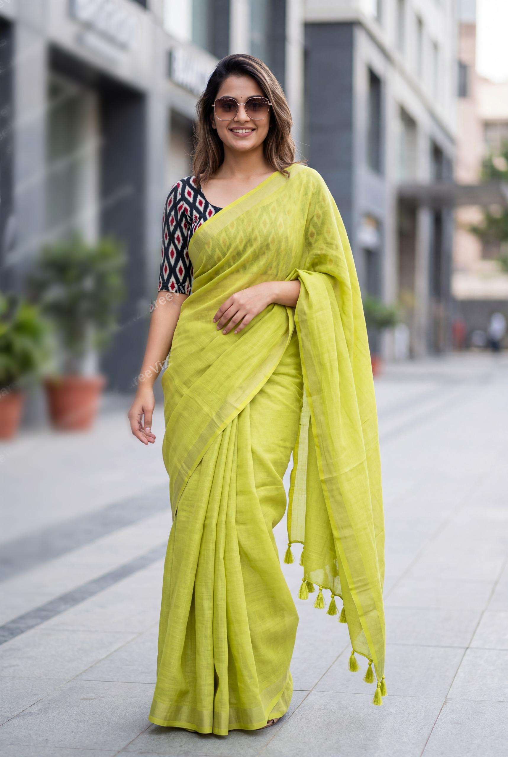Ikkat wooven  pure and soft juth silk fancy fabric with bea...