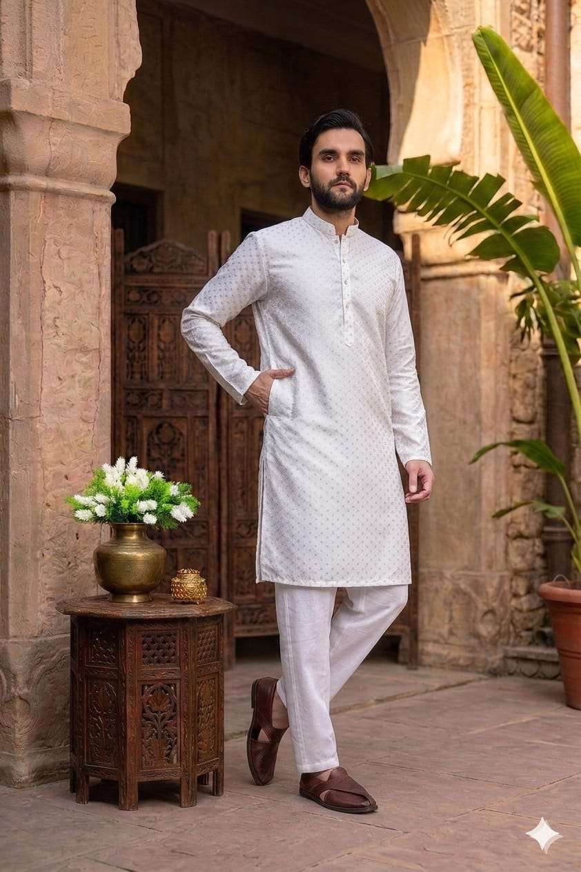 INDIAN MENS TRADITIONAL NEW WEAR KURTA PAJAMA BUY SURAT MARK...