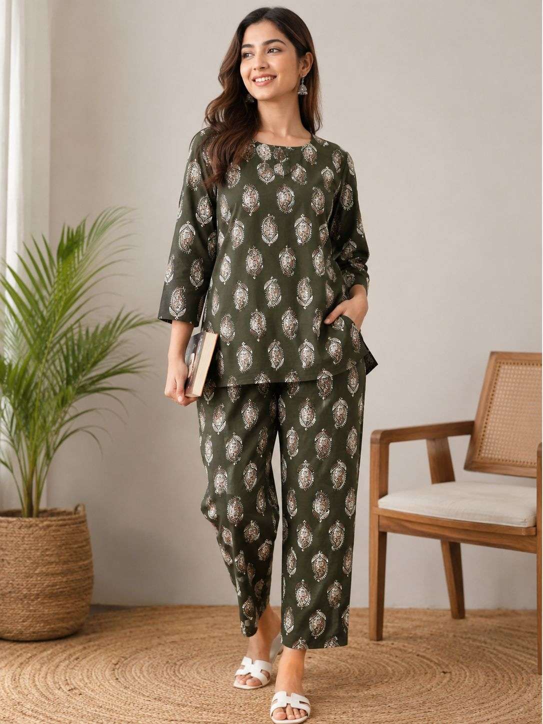 JN DAILY WEAR CASUAL LOOK COTTON GIRL CORD SET COMBO SET RET...