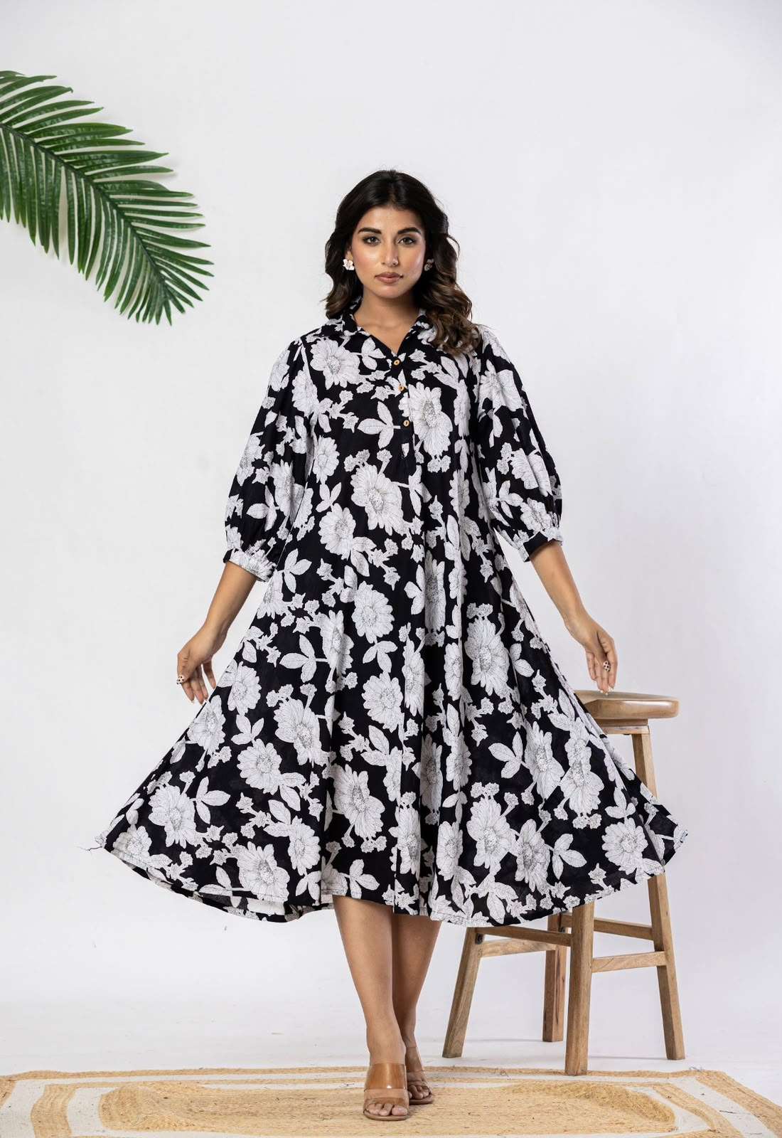 K 1017 PURE COTTON MIDI ONE PIECE FOR GIRL SUMMER CLOTHING W...