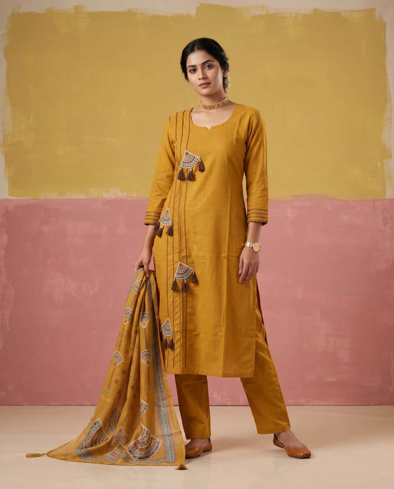 K 1029 BOUTIQUE NEW PATTERN COTTON SUIT FOR WOMEN FESTIVAL I...
