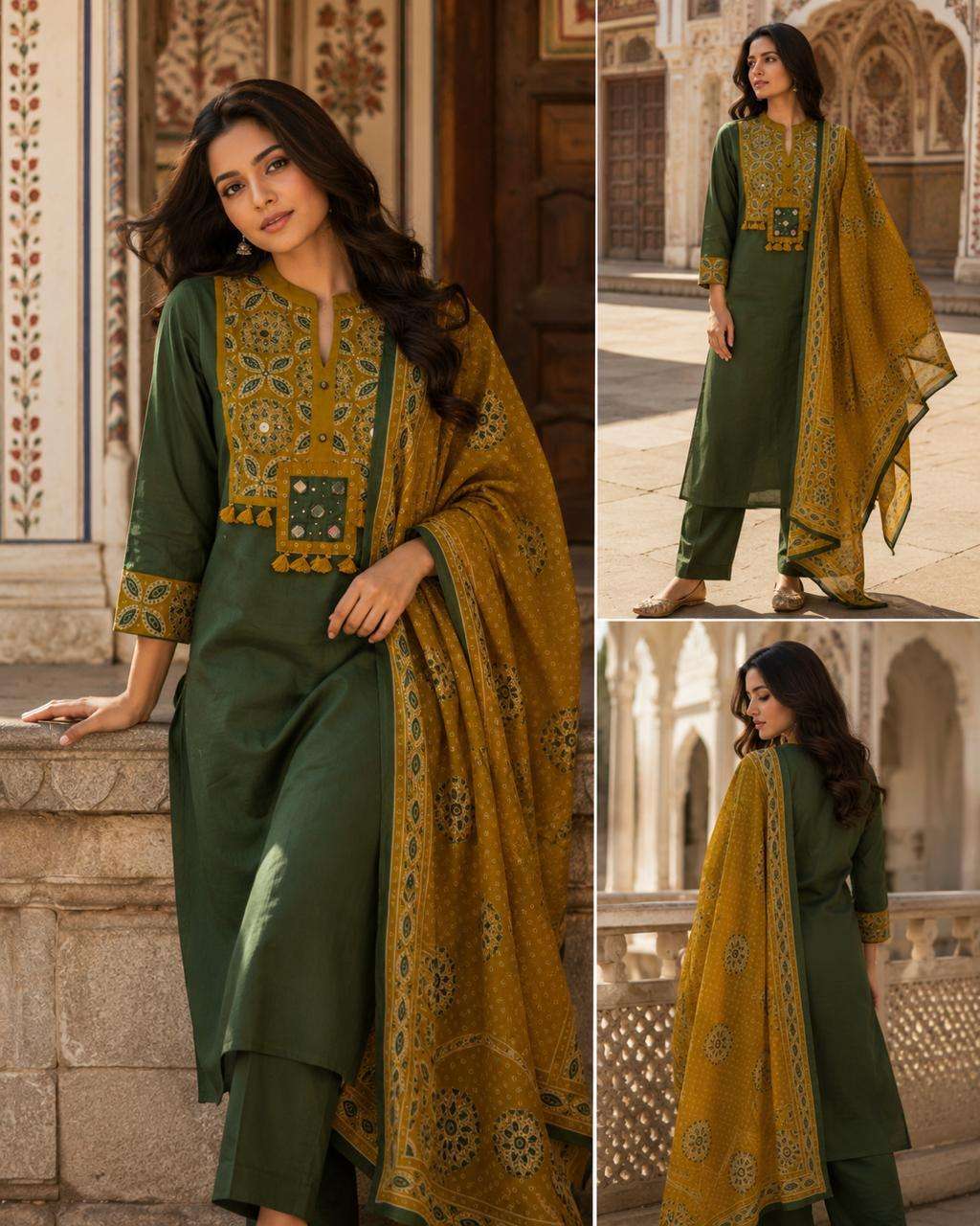 K 1054 FANCY TRADITIONAL COTTON SUIT FOR WOMEN DAILY WEAR