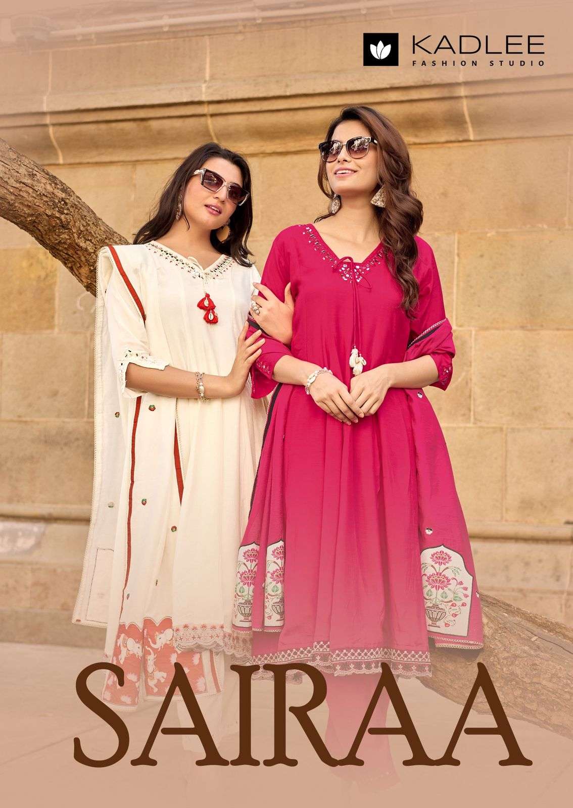 KADLEE SAIREE SOFT COTTON THREAD WORK SALWAR SUIT TREND JAIP...