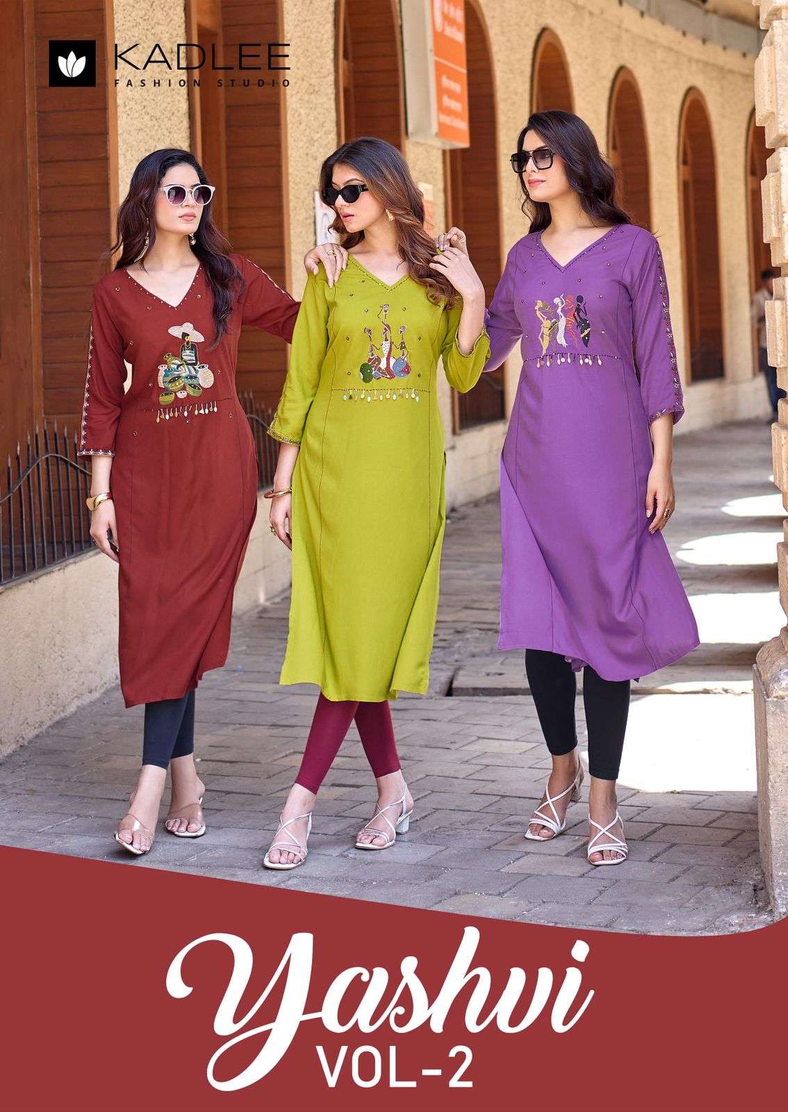 KADLEE YASHVI VOL 2 REGULAR CLOTHING RAYON DESIGNER KURTI FA...