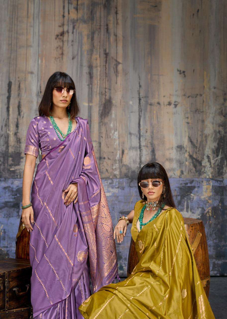  KANTHKALA  ICONIC PURE AND CLASSIC SATIN HANDLOOM WEAVING F...