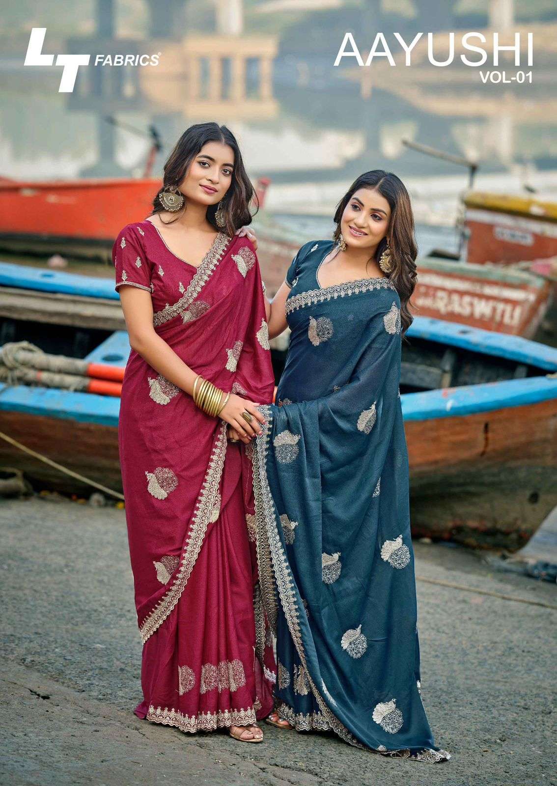 KASHVI CREATION AAYUSHI VOL 1 PN SOFT SILK WITH WORK SAREES ...