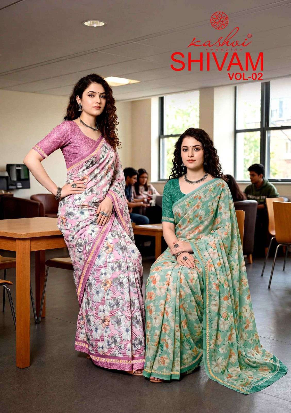 KASHVI CREATION SHIVAM VOL 2 DULL MOSS VISCOSE BORDER SAREE ...