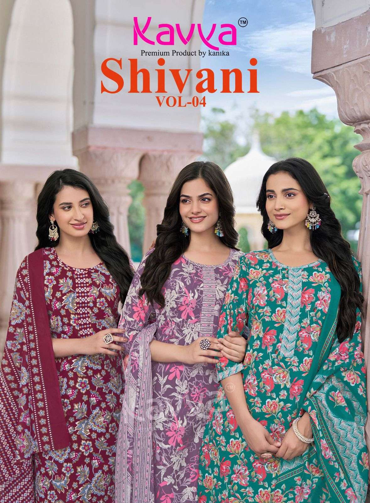 KAVYA SHIVANI VOL 4 MALAYSIA COTTON WITH LINING KURTI PANT D...