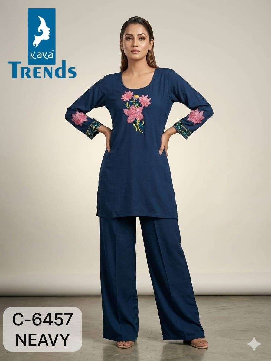KAYA TRENDS 6457 RAYON TWO PIECE WITH SLEEVES WORK CORD SET ...