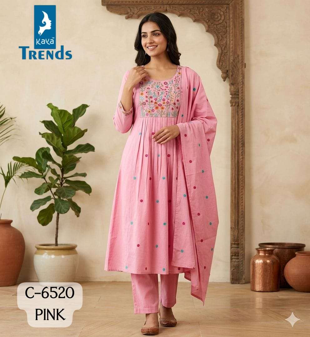 KAYA TRENDS 6520 COTTON KASHMIRI WORK EMROIDARY SALWAR SUIT ...