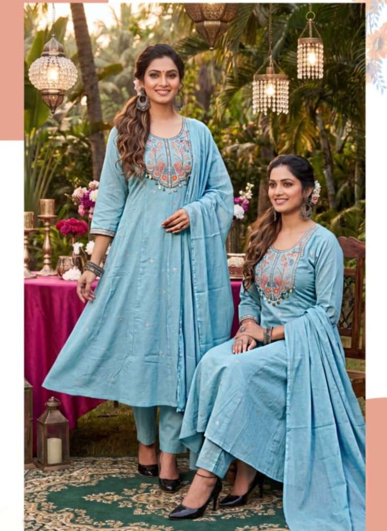 KAYA TRENDS 6593 COTTON HEAVY EMBROIDERY WORK SALWAR SUIT CL...