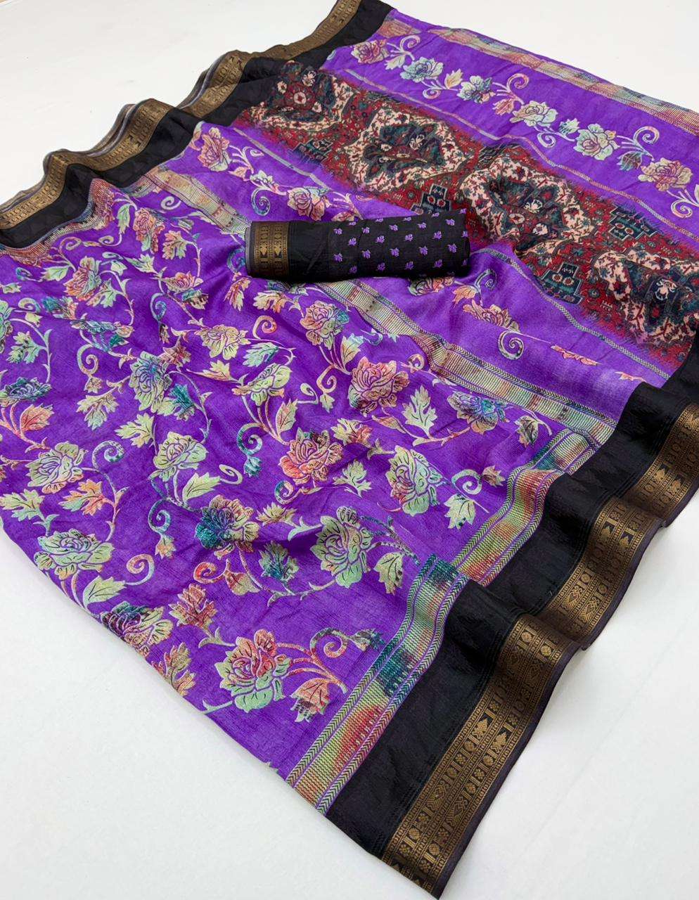Kazari Series Advika soft and fancy Khadi Cotton fabric With...