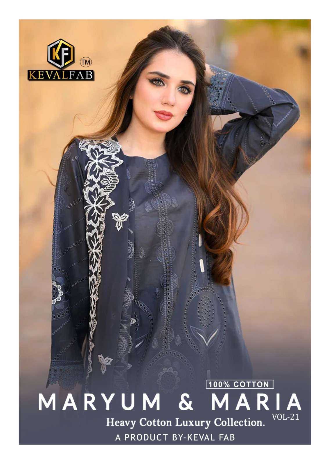 KEVAL FAB MARYUM & MARIA VOL 21 HEAVY COTTON PRINT PAKISTANI...