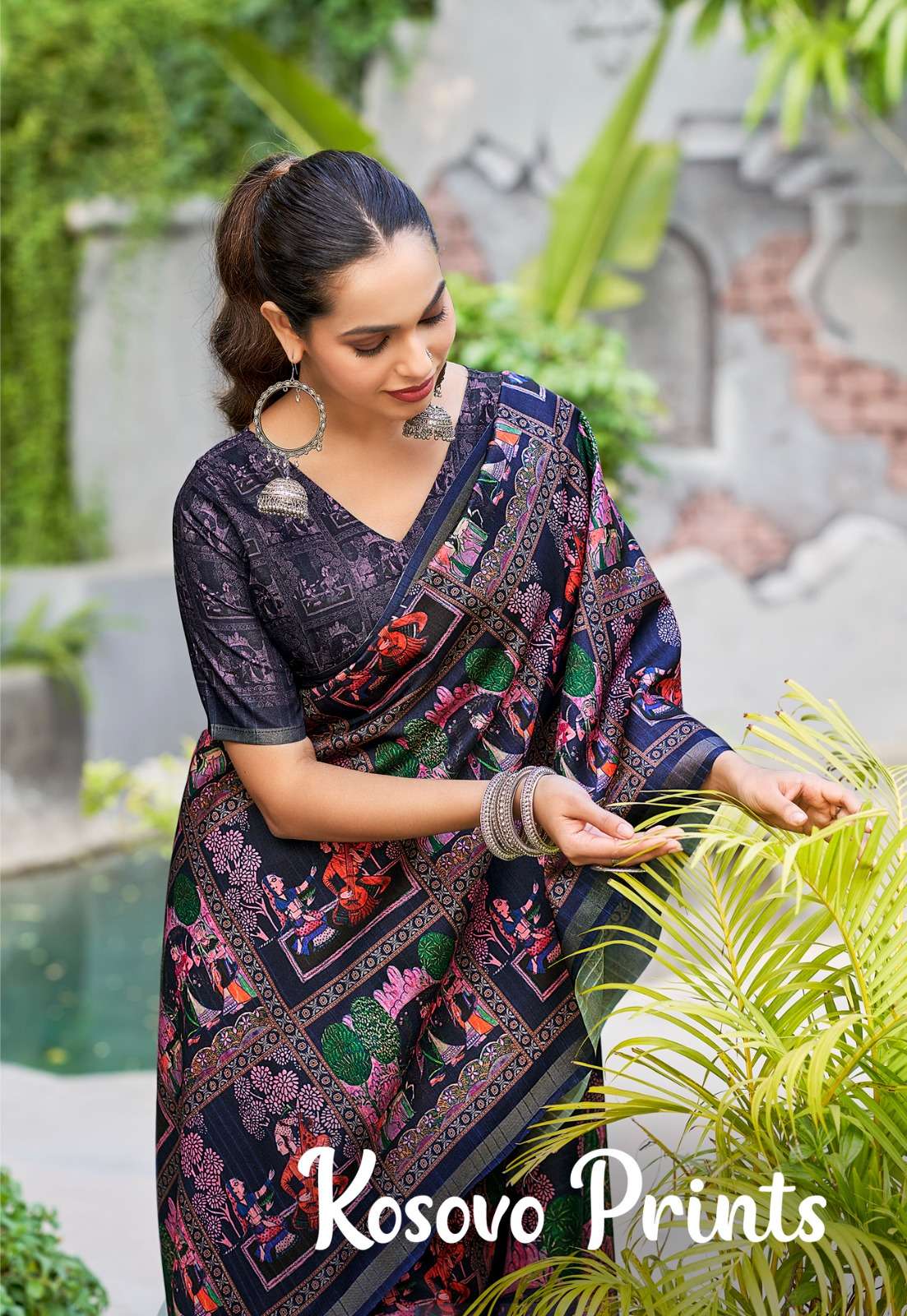 Kosovo prints kalamkari beautiful and soft Staple silk fancy...