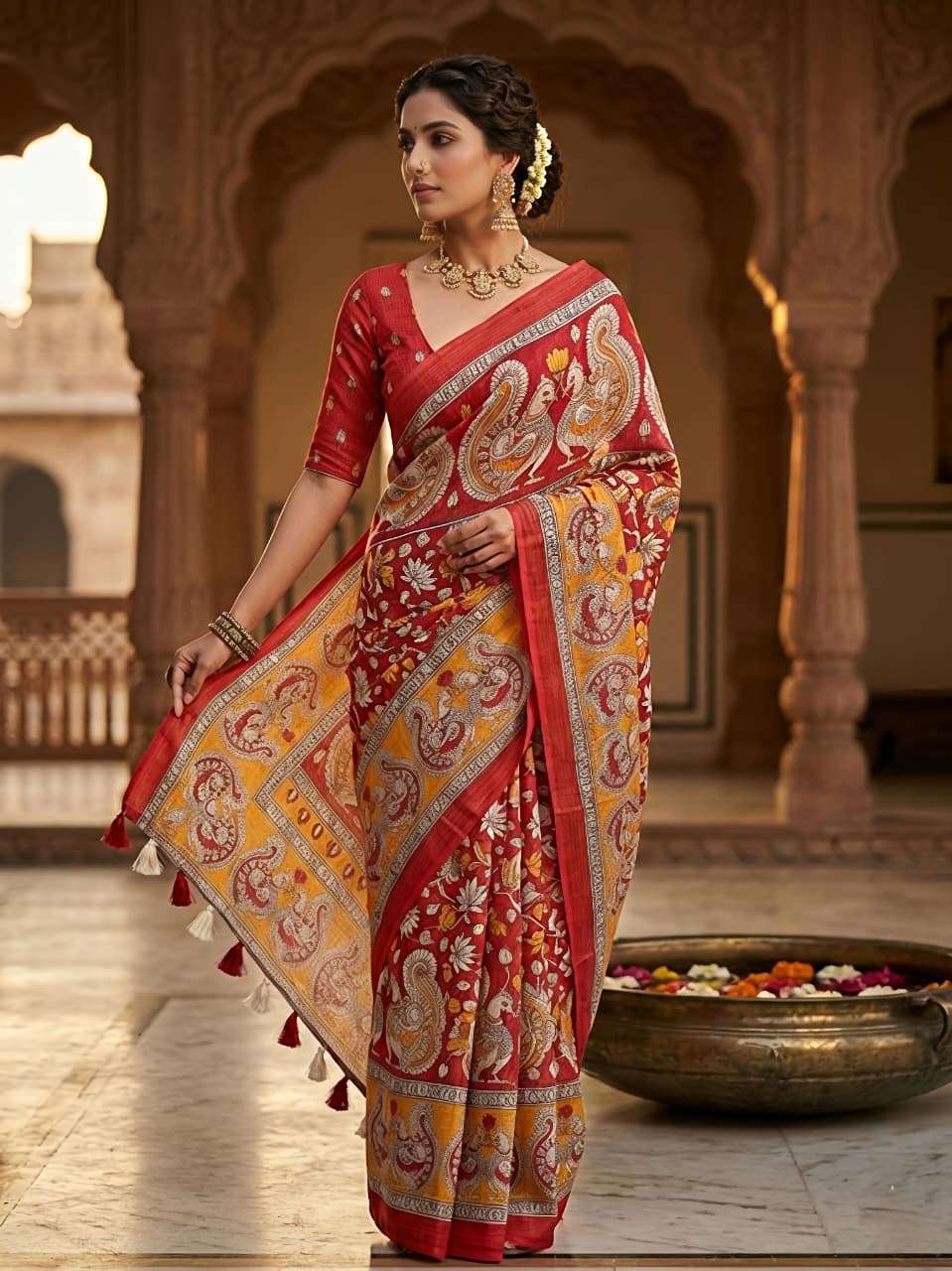  KOTA PEN KALAMKARI SMOOTH AND SOFT KOTA CHEX FANCY FABRIC S...
