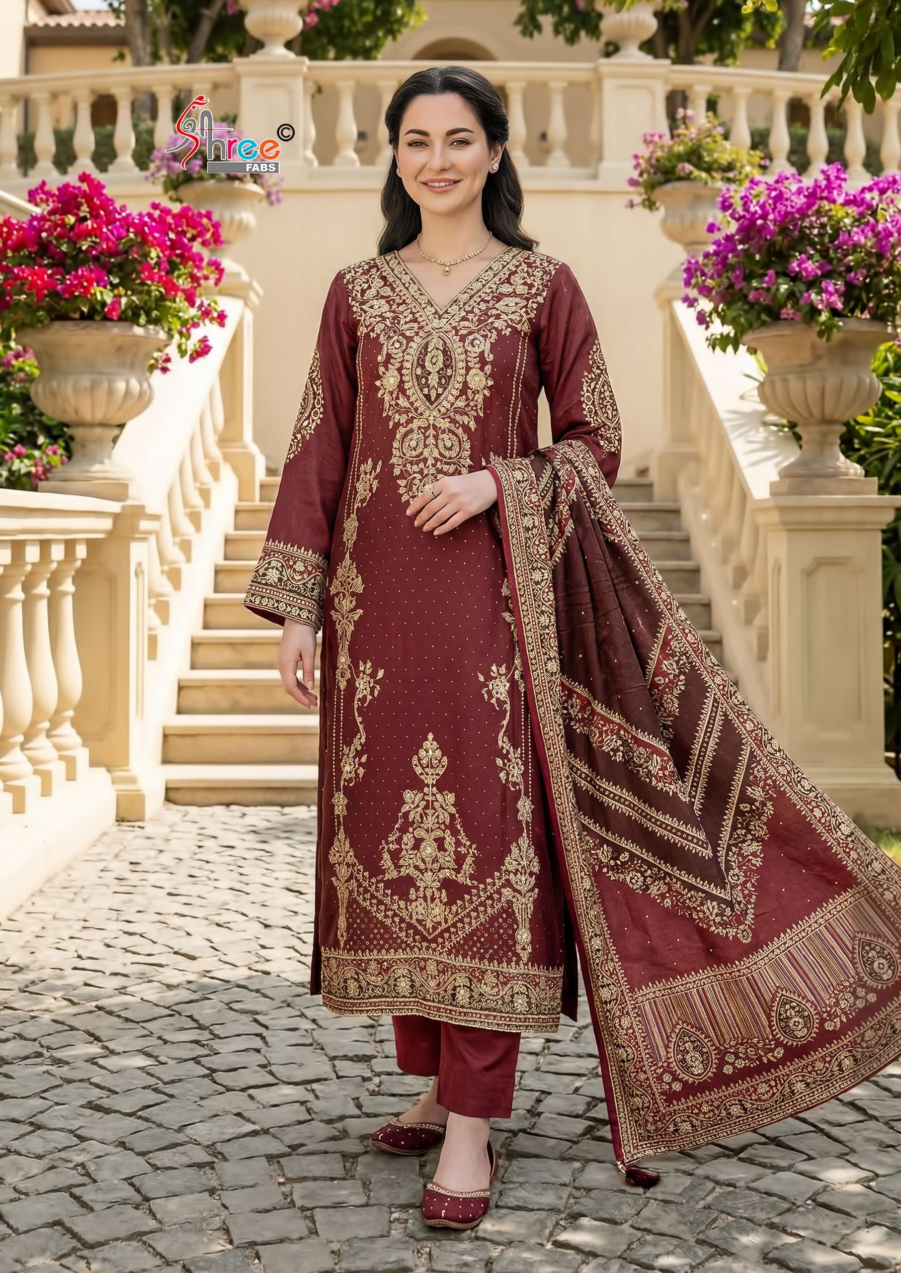 KT 355 VISCOUSE MASLIN DIGITAL PRINT PAKISTANI SUIT UNSTITCH...