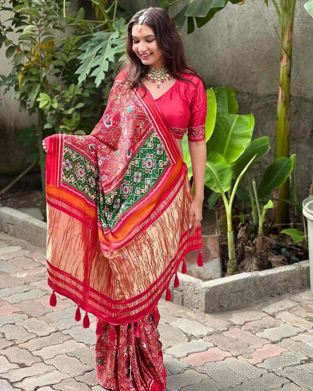 Lagdi Patta Saree New Pure and soft pure Gajji silk fancy fa...