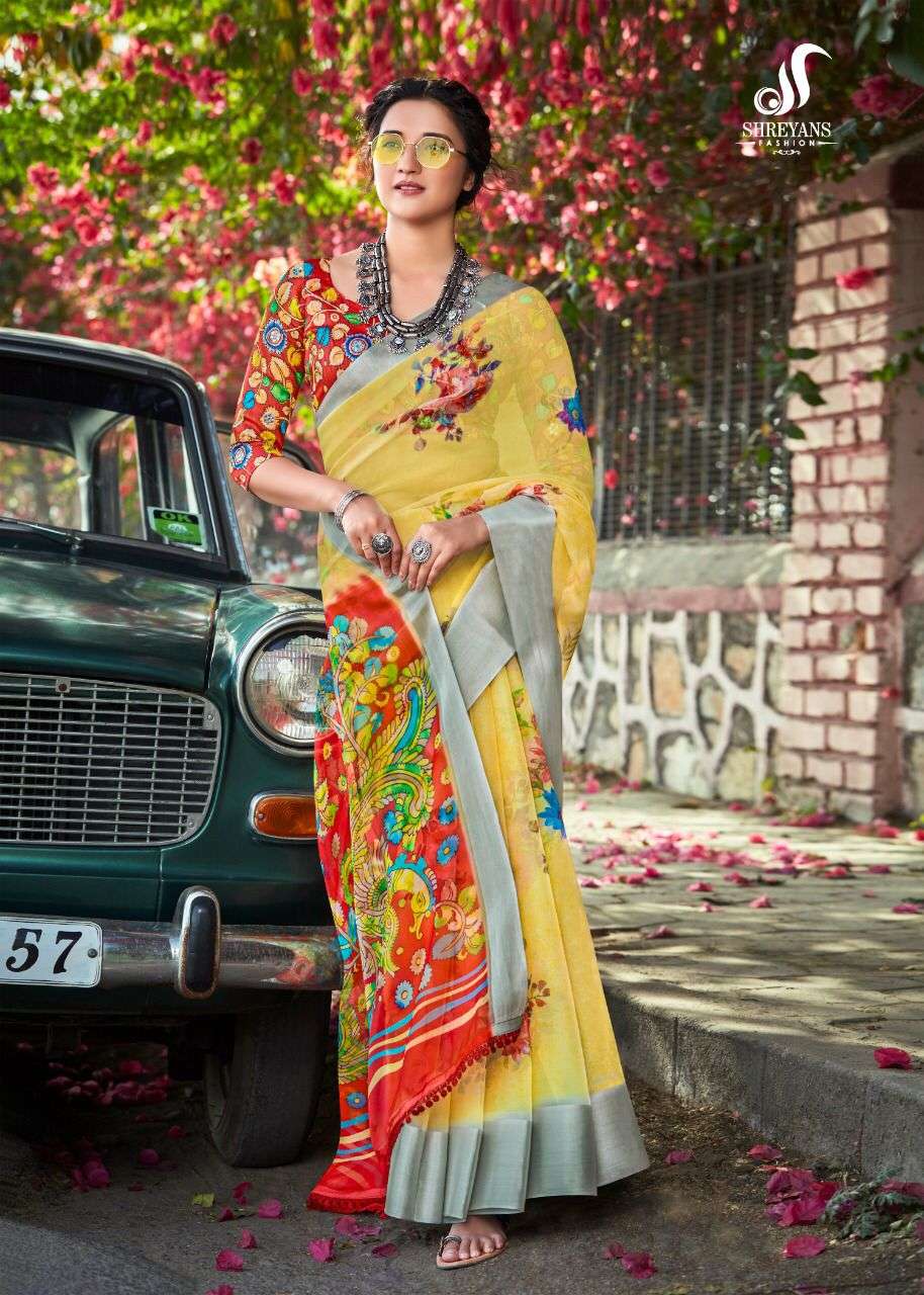Shreyans mix Launching now Organza fancy fabric with excelle...