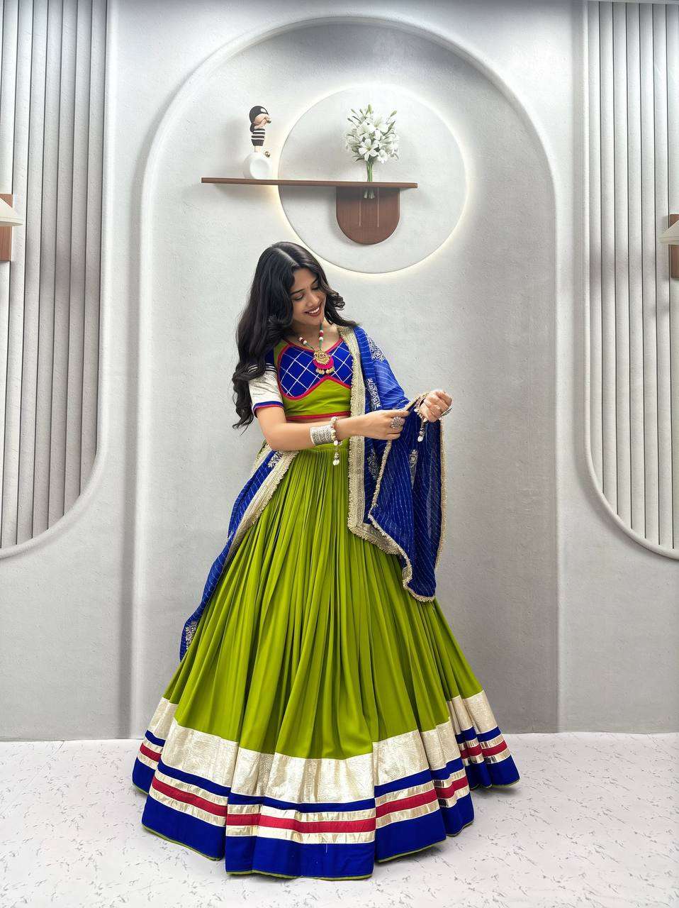  cotton chaniya choli soft and Pure cotton fancy fabric Navr...