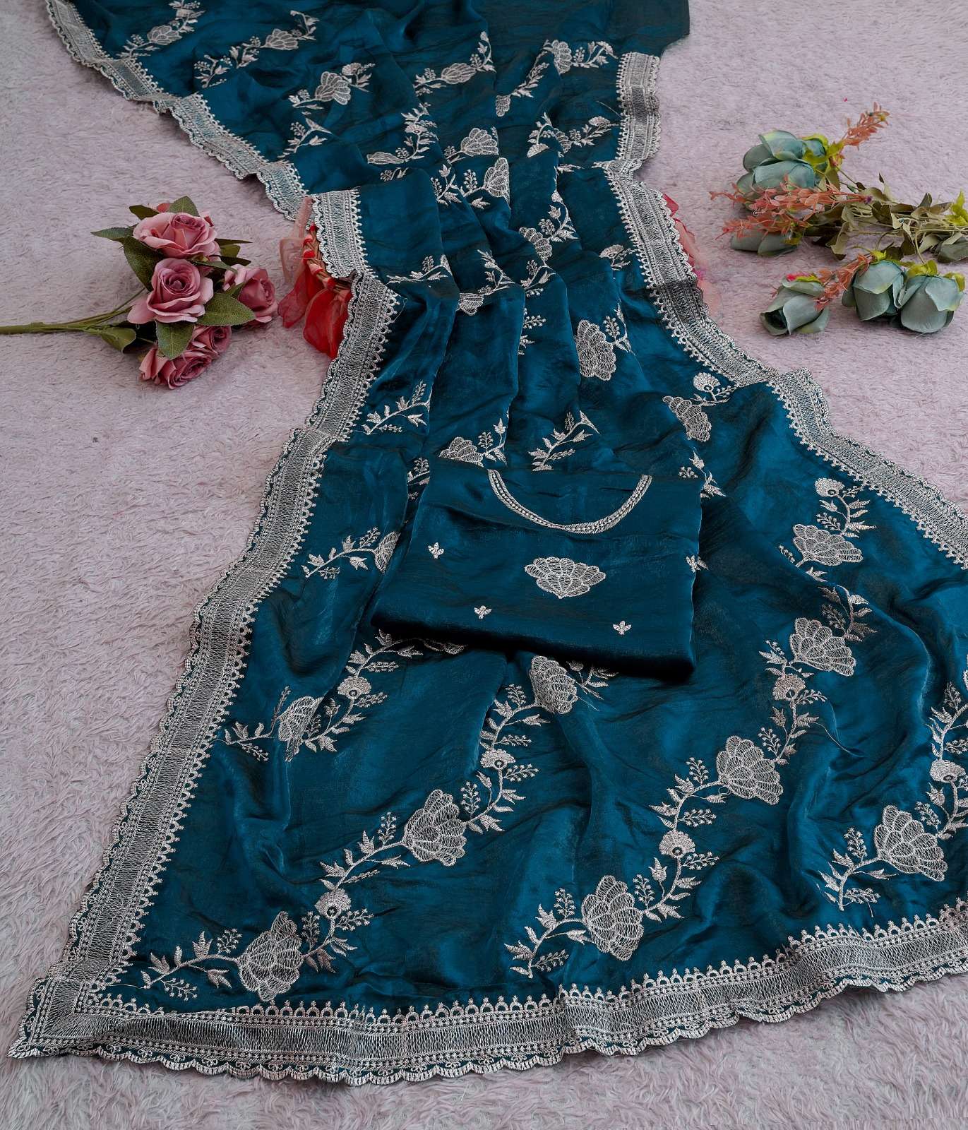 LH  13 FANCY AND BEAUTIFUL SATIN SOFT AND PURE FABRIC SAREE ...