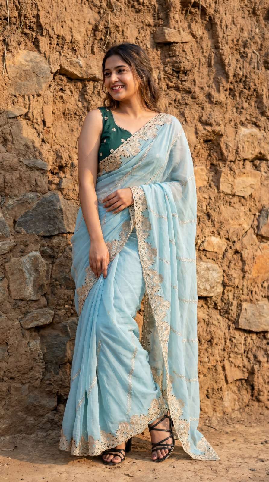 LH 24  cresh rangoli fancy embroidery work on regular wear s...