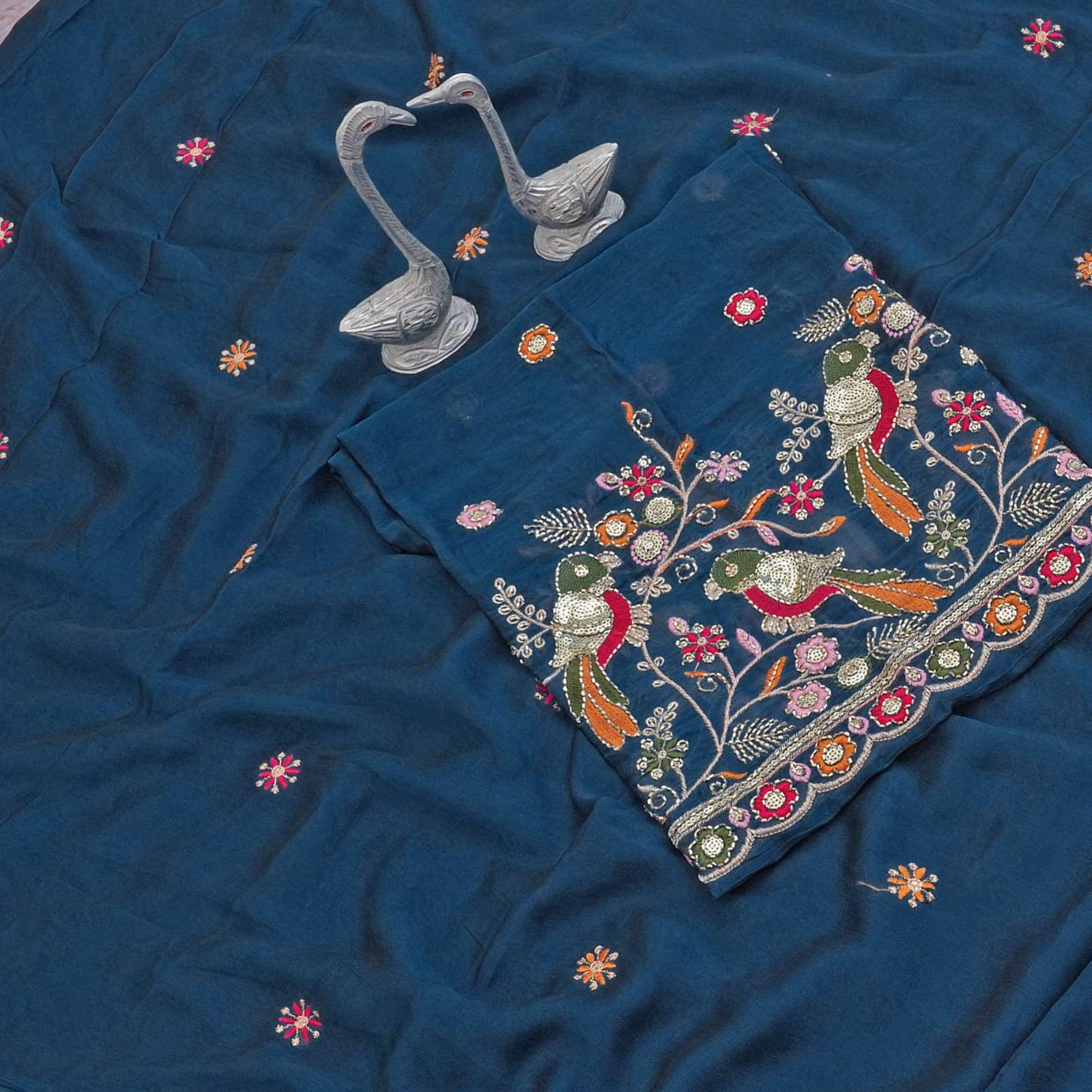 Lh 28 soft and beautiful black rangoli fabric reseller in su...