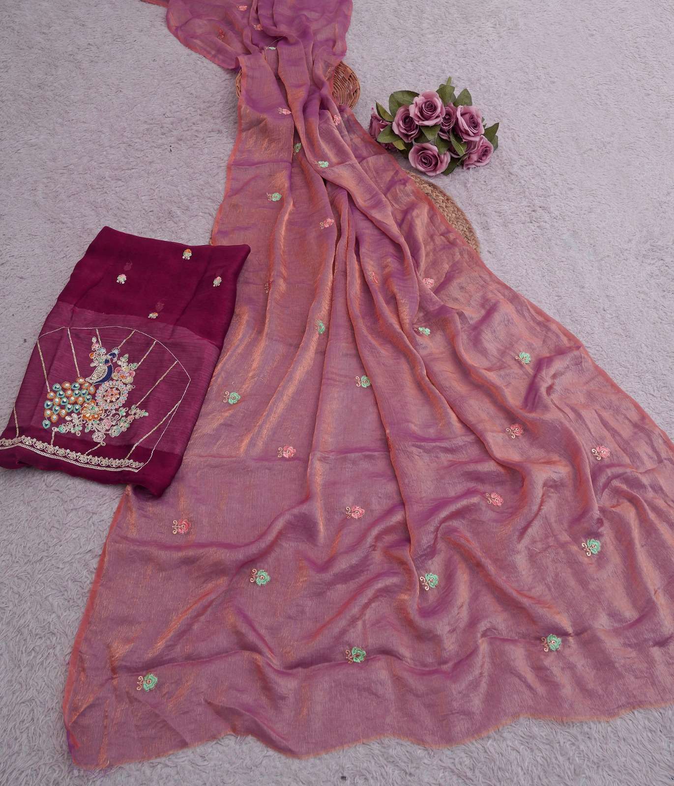  LH  39 FANCY AND BEAUTIFUL AND SOFT CHIFFON SATIN FABRIC SA...