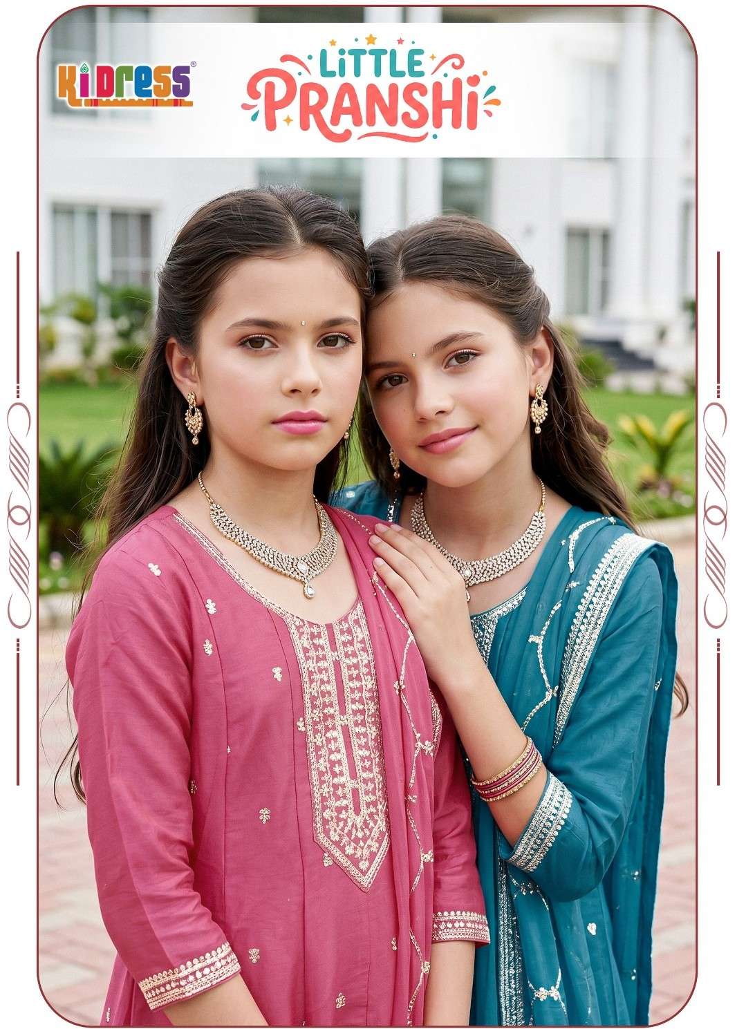LITTLE PRANSHI VICHITRA SILK KURTI SUIT KIDS DESIGNER WEAR F...
