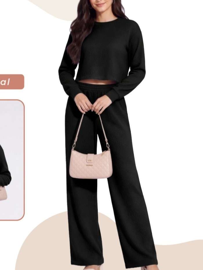 LUCY 114 TO 119 TREND LYCRA ROUND NECK TOP AND TROUSERS FASH...