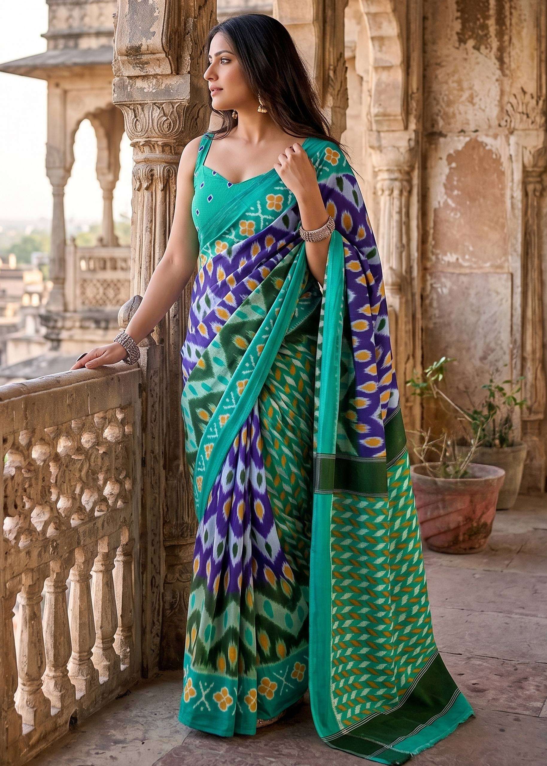 Lunching now beautiful Ikkat Print on mulmul Cotton fancy fa...