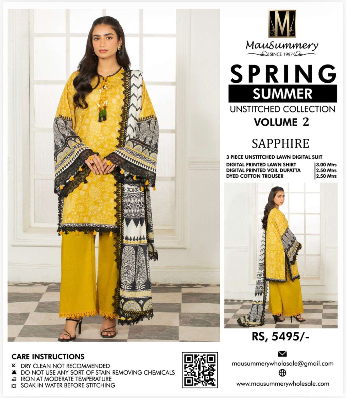 MAUSUMMERY SPRING SUMMER UNSTITCHED COLLECTION VOL 2 PAKISTA...