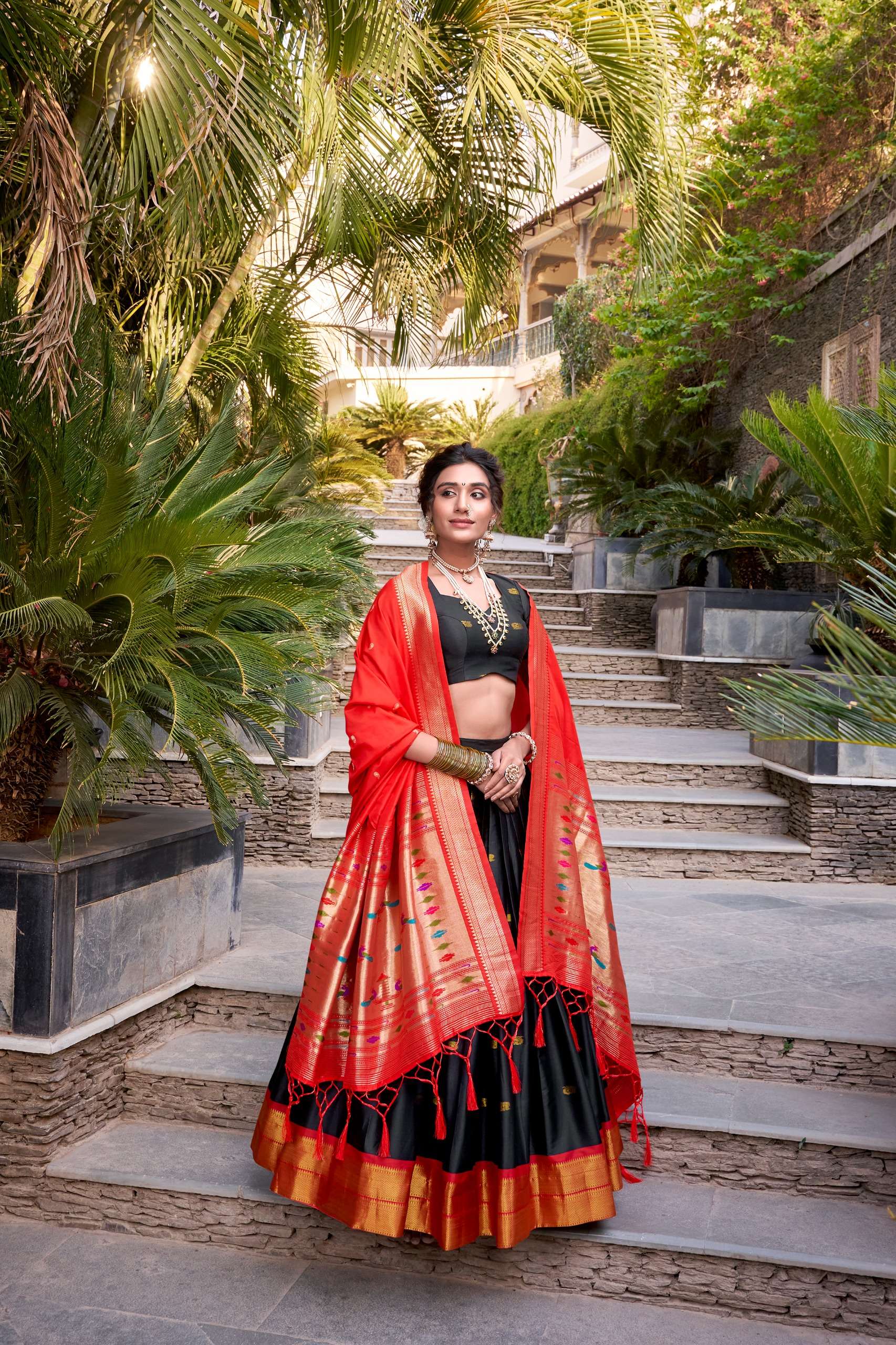 Mirudha soft and classic Jacquard Silk fancy fabric Traditio...