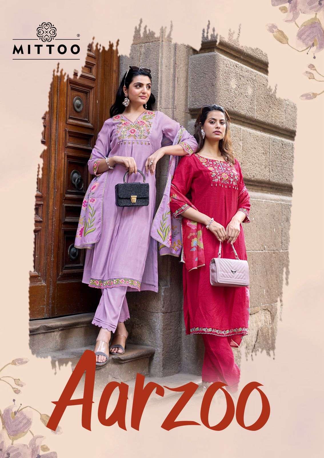 MITTOO AARZOO VISCOSE THREAD WORK FANCY KURTI SUIT COLLECTIO...