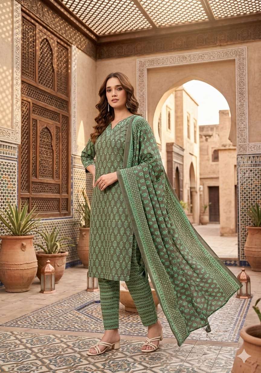 MONSOON VOL 1 CAPSUAL FOIL PRINT STRAIGHT KURTI WITH PANT & ...