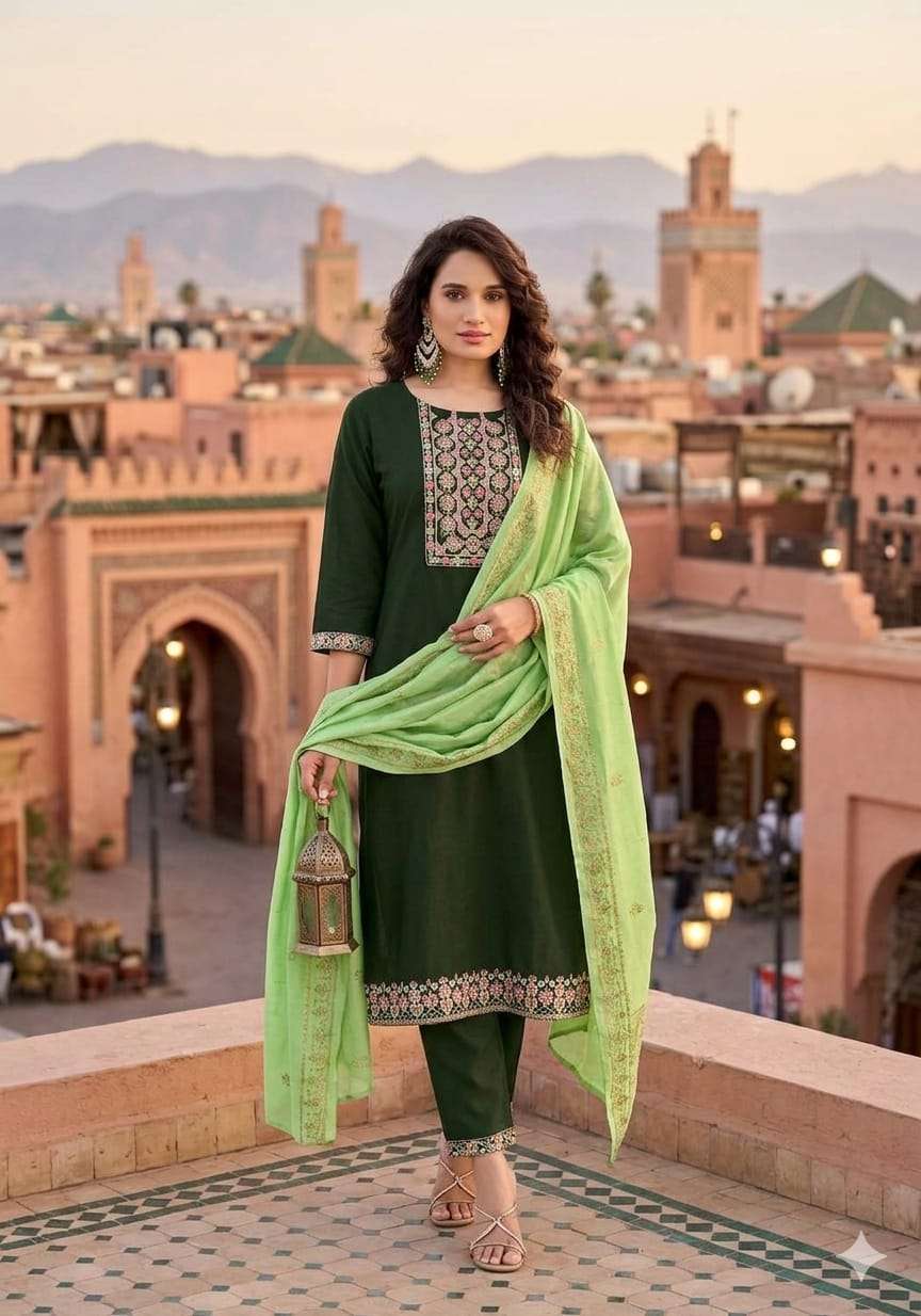 MONSOON VOL 2 VETIKAN SILK KURTI WITH COTTON INNER KURTI SUI...