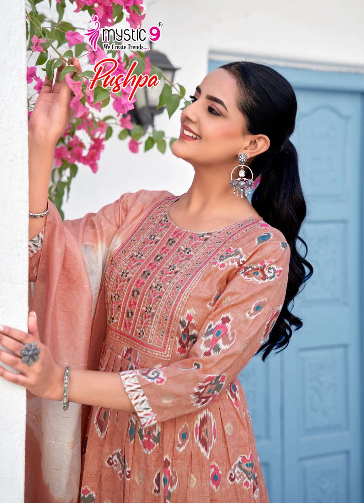 MYSTIC 9 PUSHPA VOL 14 RAYON CAPSULE FOIL PRINT UMBRELLA CUT...