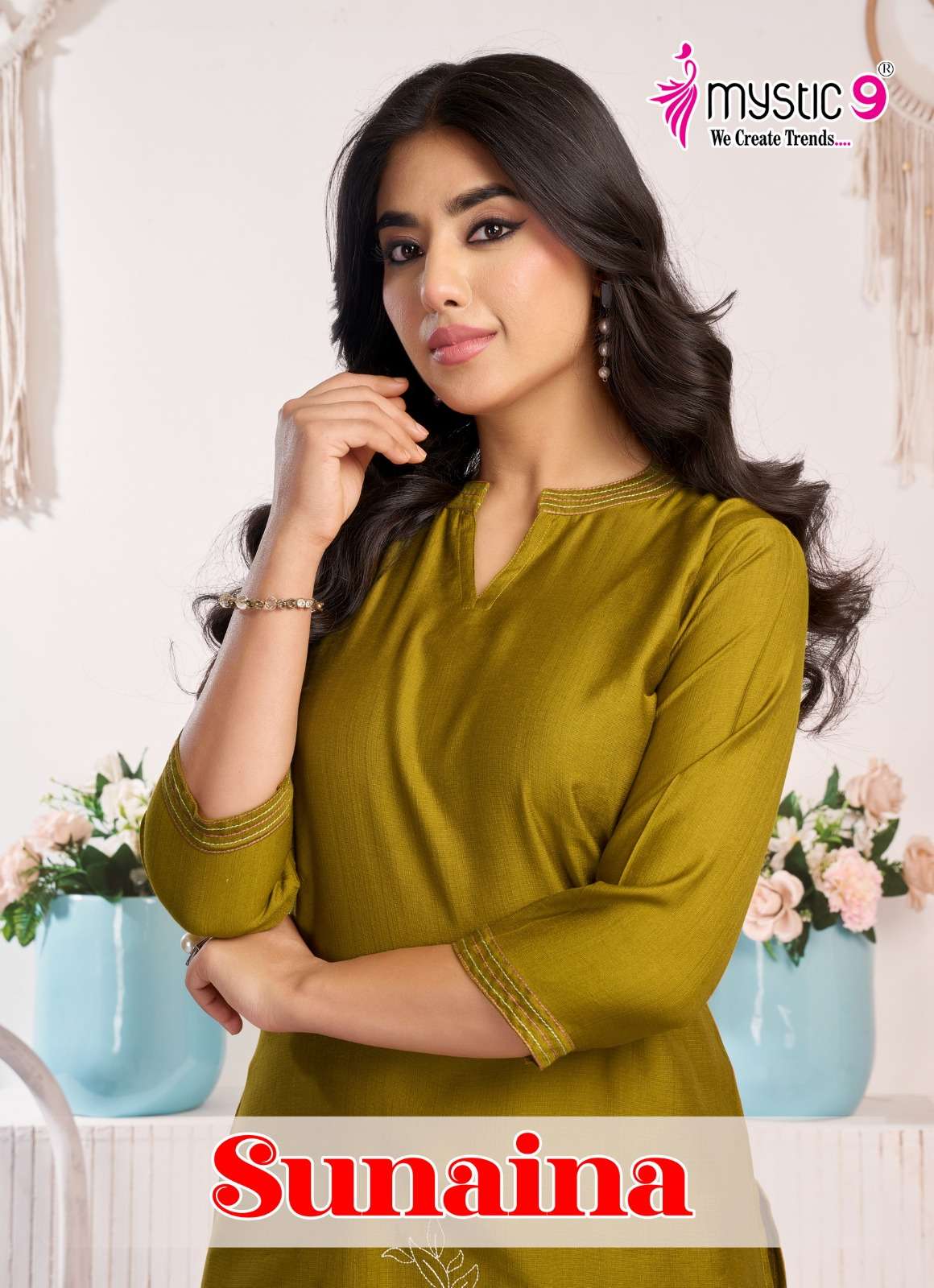 MYSTIC 9 SUNAINA VOL 1 DYED STRAIGHT CUT CO ORD SET ELEGANT ...