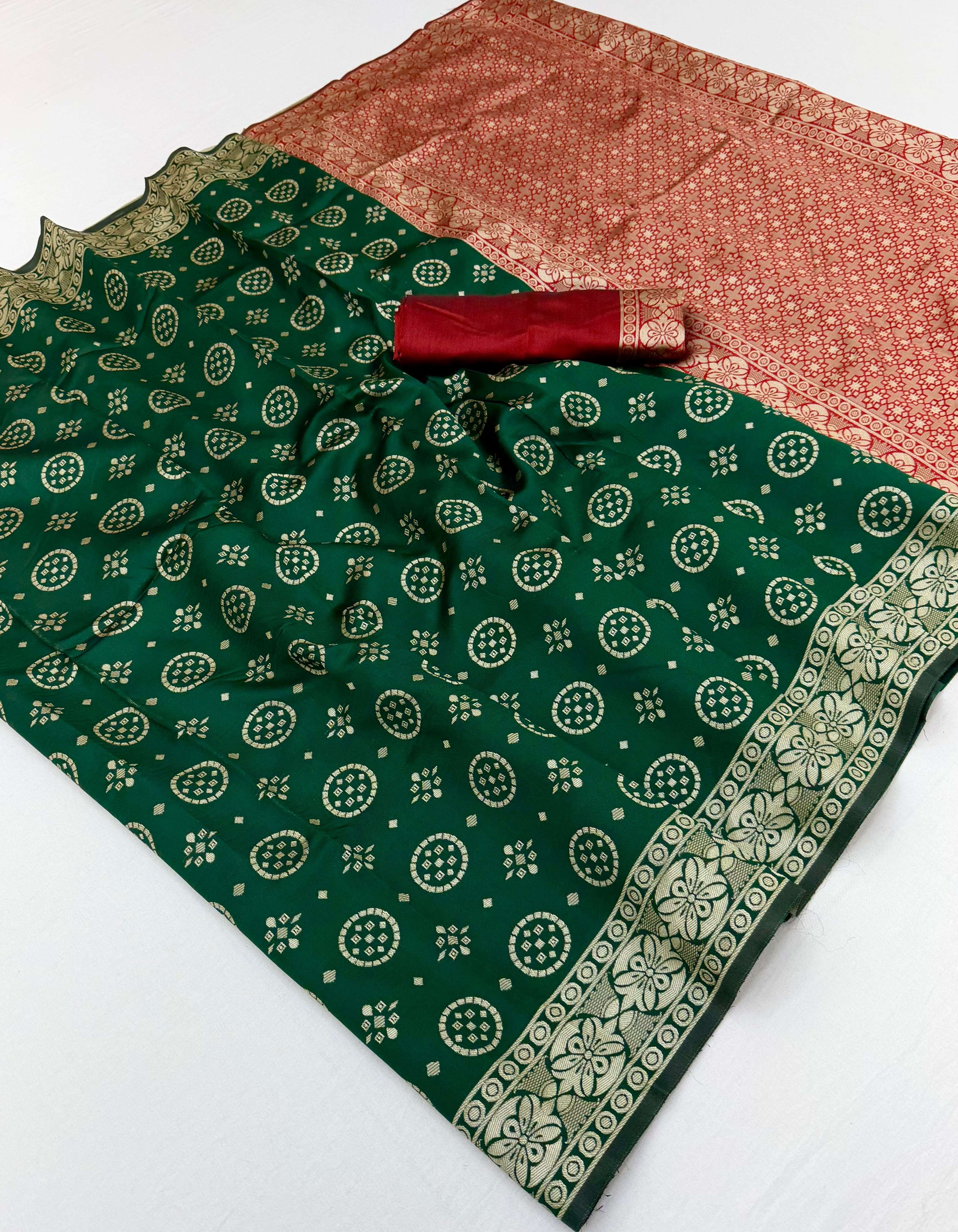 NANDINI VOL 3 BANARASI SOFT AND PURE SILK WEAVING FABRIC SAR...