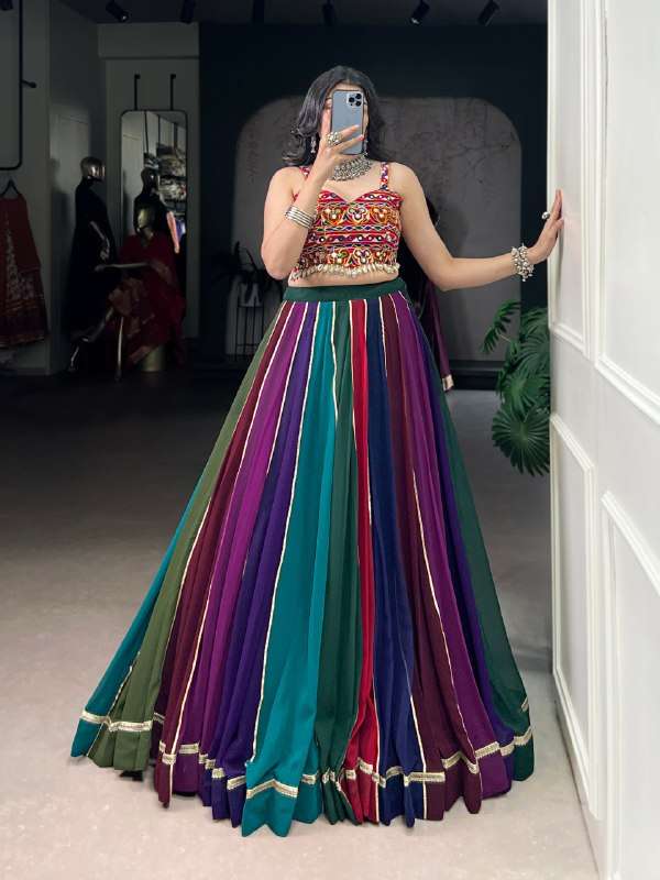 Traditional chaniya choli Collection beautiful Multi Color s...