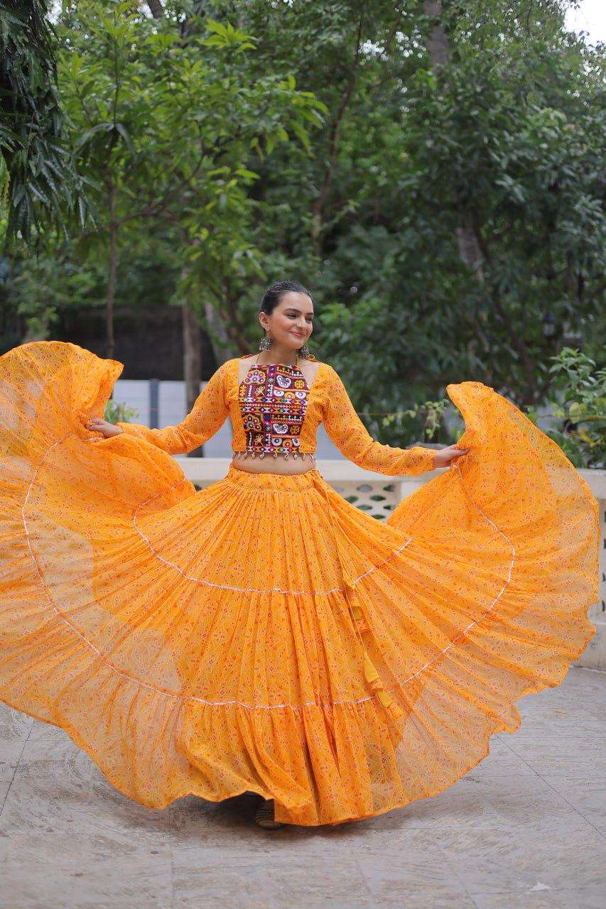 NAVRATRI SPECIAL CHARMFUL AND DAZZIING FAUX GEORGETTE FANCY ...