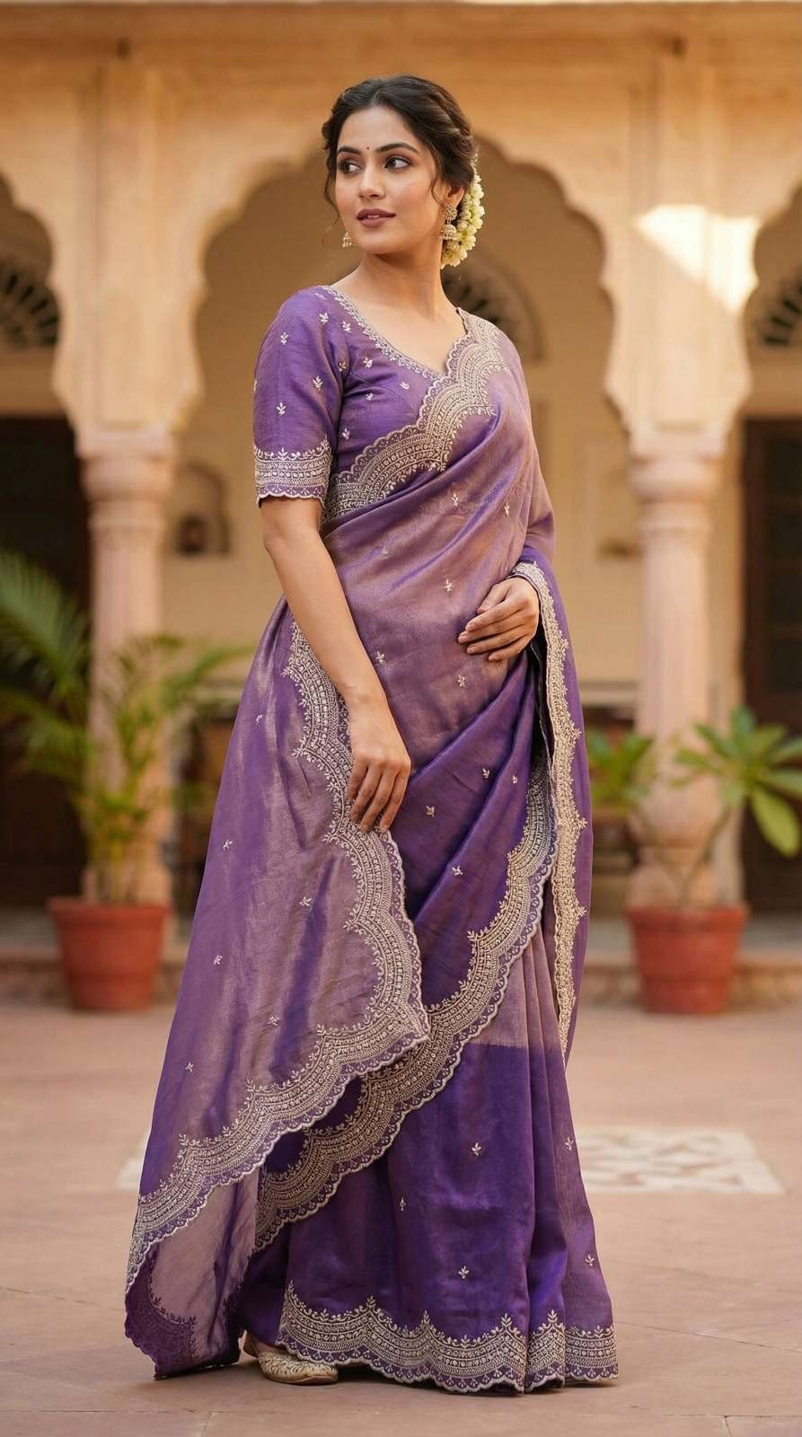 New Designer Gatha Pure Moss Silk With Beautiful embroidery ...