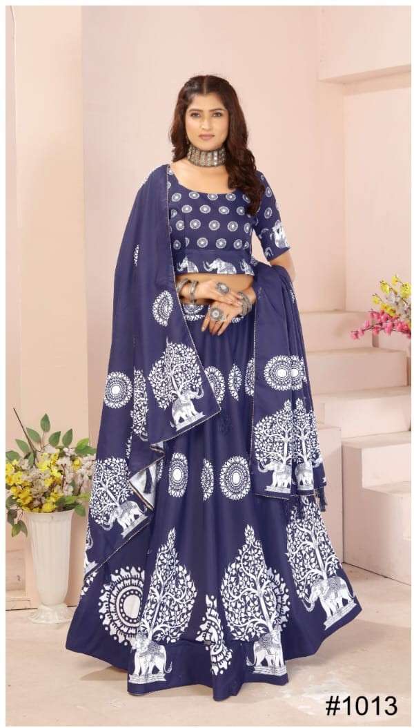 New designer Real Modeling Cotton fabric Lehenga choli Colle...
