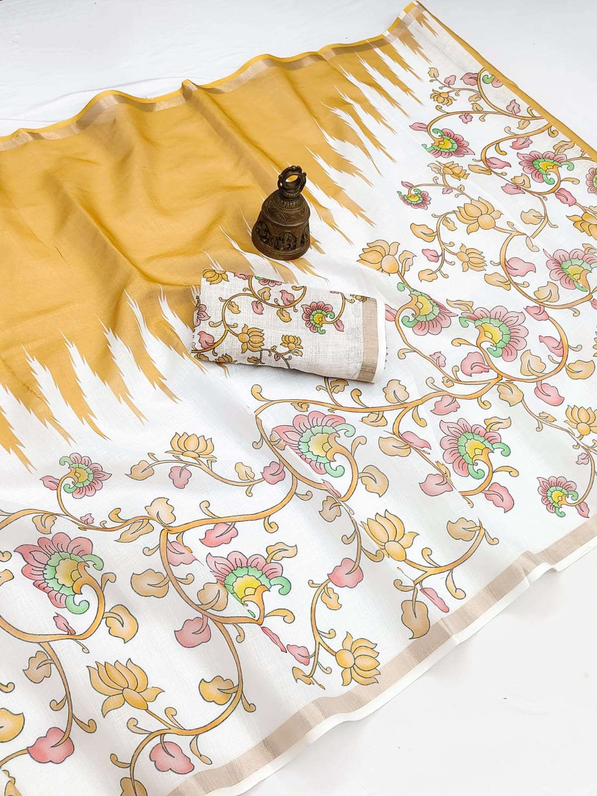 New Designer soft and pure Linen fancy fabric with digital p...