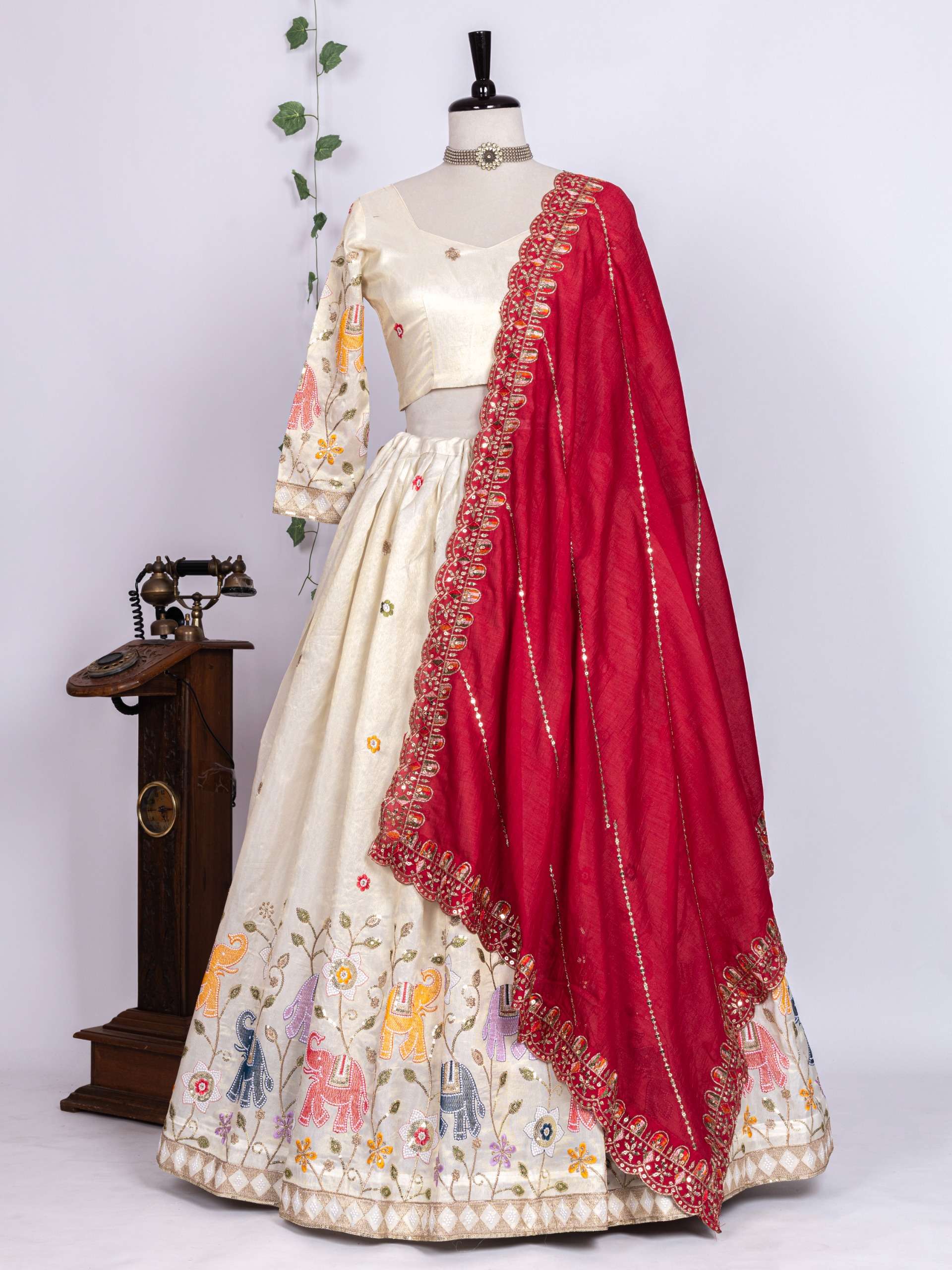 New launch soft and Pure Tissue Silk fabric with beautiful e...